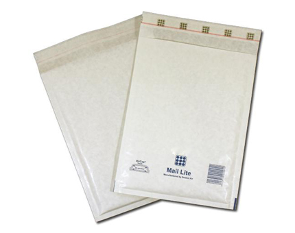 MailLite White J6 Bubble Lined Postal Bag (50/Box)