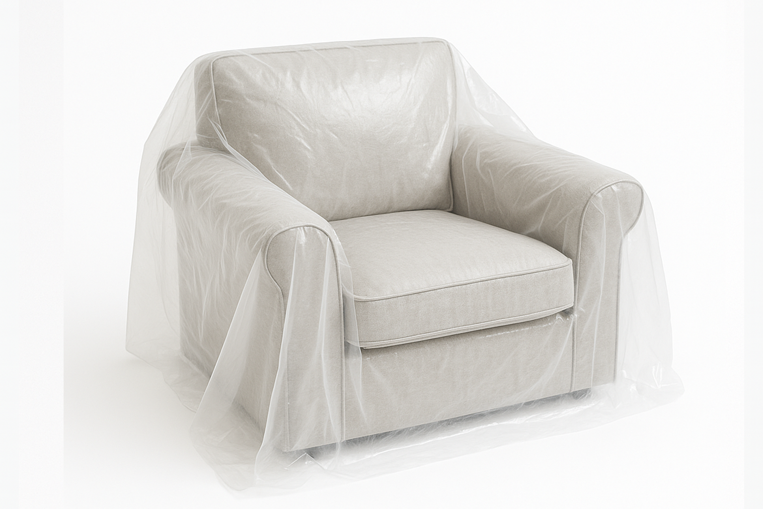 Clear Polythene Armchair Cover
